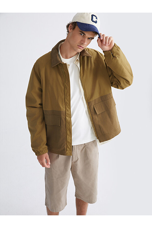 Esvab • Modern & Distinctive Comfortable Fit Velvet Roba Collar Men's Coat