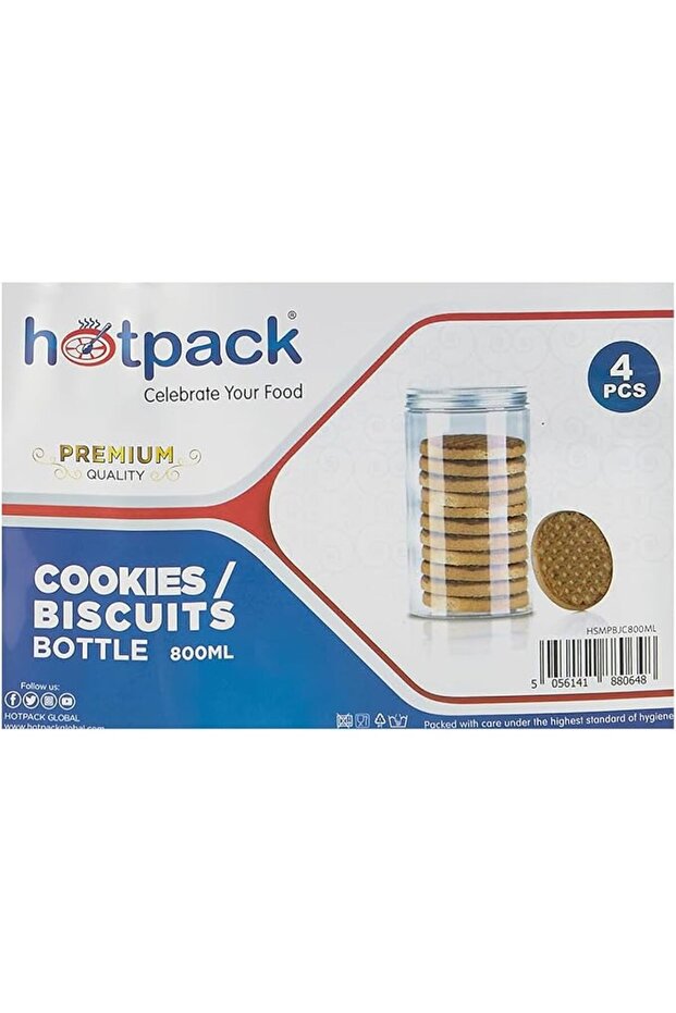 Cookie Jars 800ml, 4 Pieces