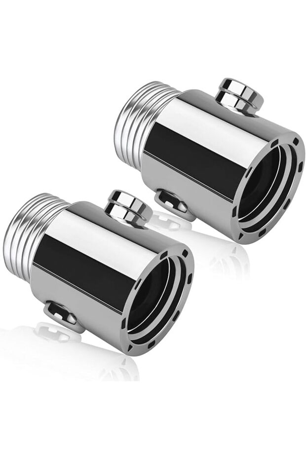 صمام إغلاق، قطعتان من صمامات الدش سريعة التوصيل بزر ضغط، منظم ضغط الماء للدش
