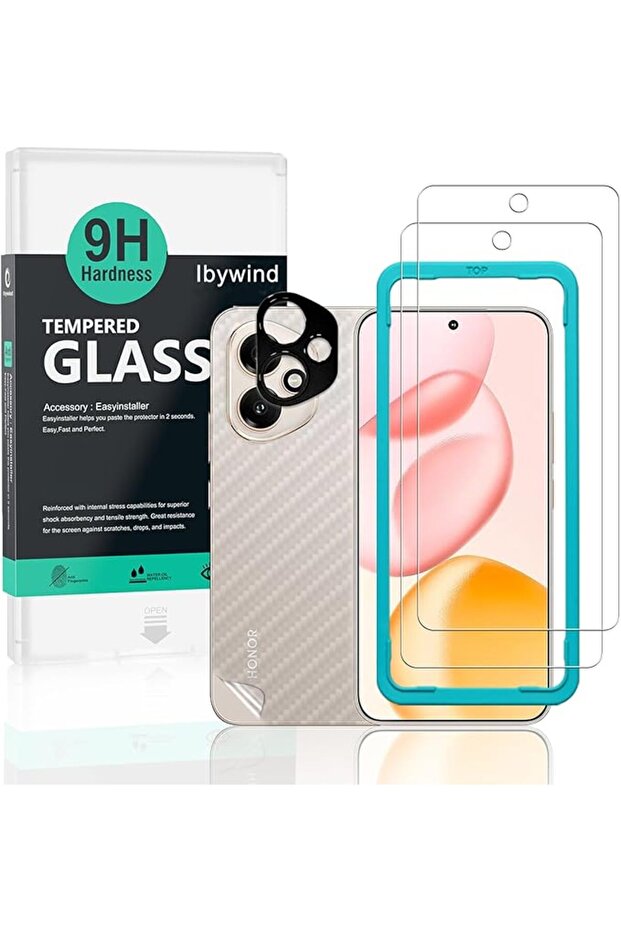 for Honor 400 5G Screen Protector,2-Pack,9H Hardness Tempered Glass with Camera Lens Protect