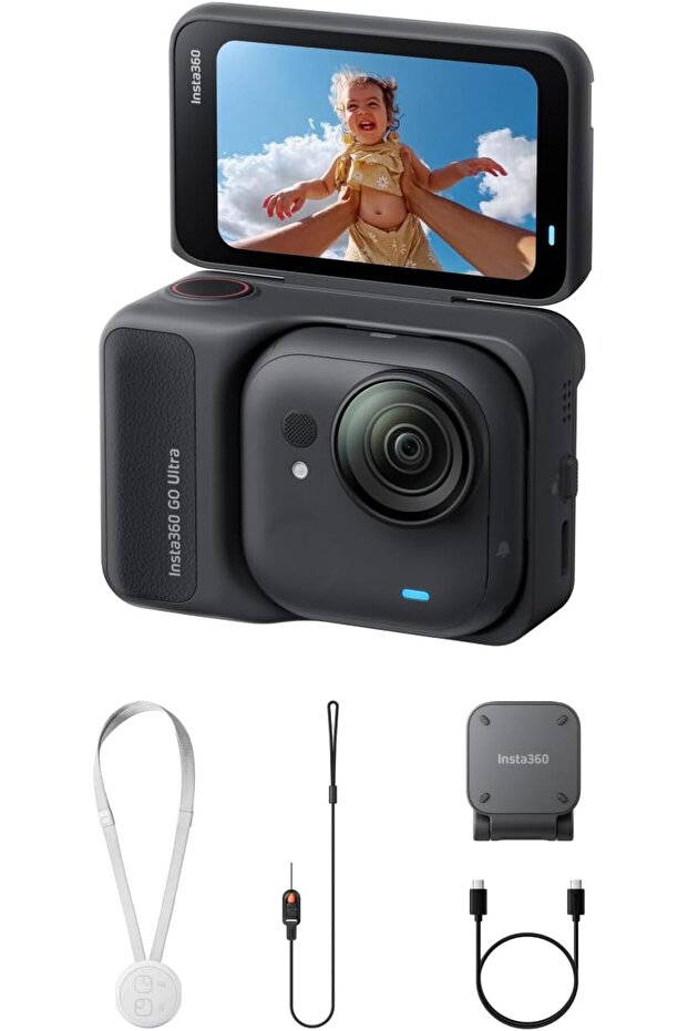 GO Ultra Standard Bundle Midnight Black - Tiny 4K Cam, Lightweight & Portable, Low Light Ex