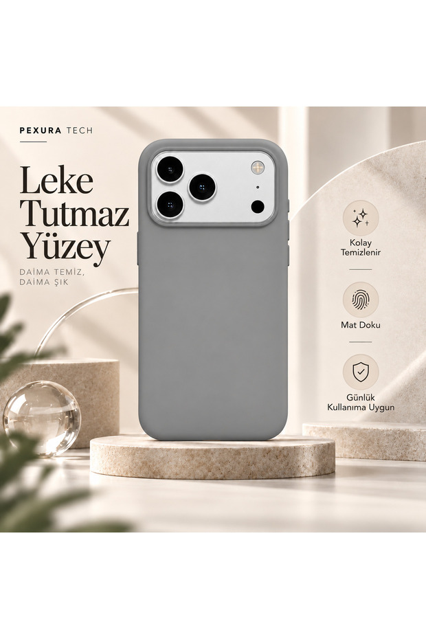 iPhone 17 Pro Max Compatible Velvet Inside Stain-Resistant Matte Soft Silicone Launch Case