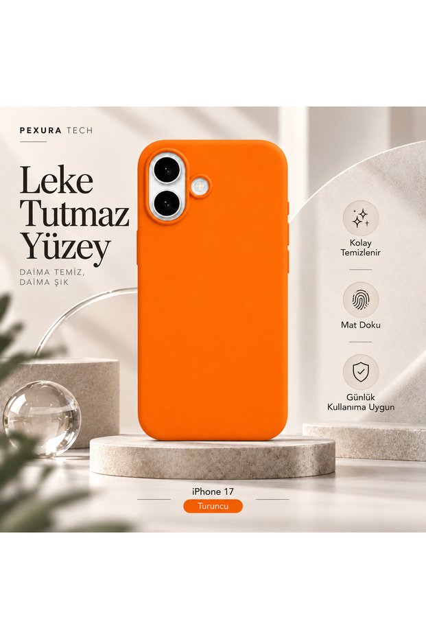 iPhone 17 Compatible Velvet Inside Stain-Resistant Matte Soft Silicone Launch Case