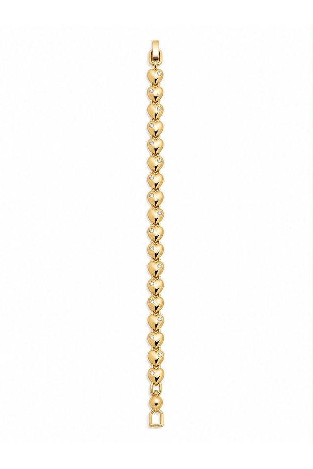 Nacre Xuping Heart and Stone Bracelet