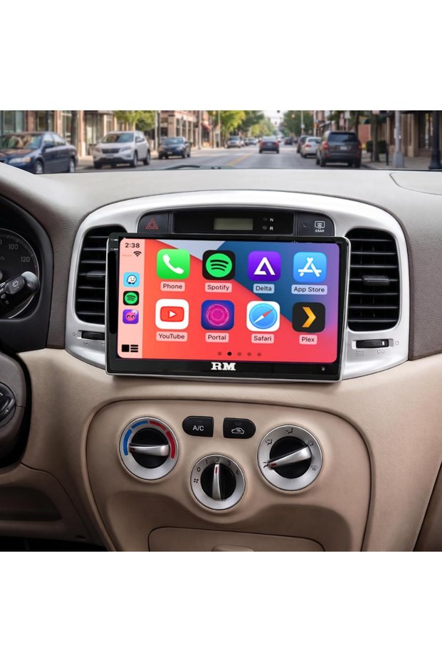 شاشة سيارة أندرويد من Roadmaster لموديل أكسنت 2006-2011 مع دعم كاربلاي لاسلكي وأندرويد أوتو وواي فاي وخرائط ويوتيوب وغيرها.