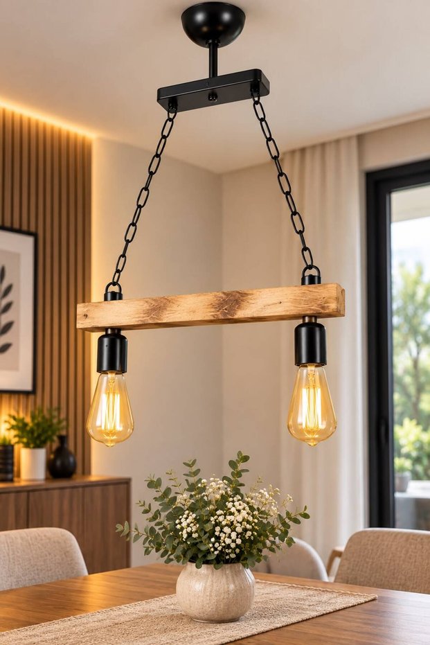 Destina 2Nd Black | | Natural Wood Chandelier | | Modern Chandelier ✨ E-27 Duylu ✨ Chain Adjustable Length | | Living Room Chandelier Lighting Chandelier Models Retro Chandelier Natural Chandelier Living Room Bedroom