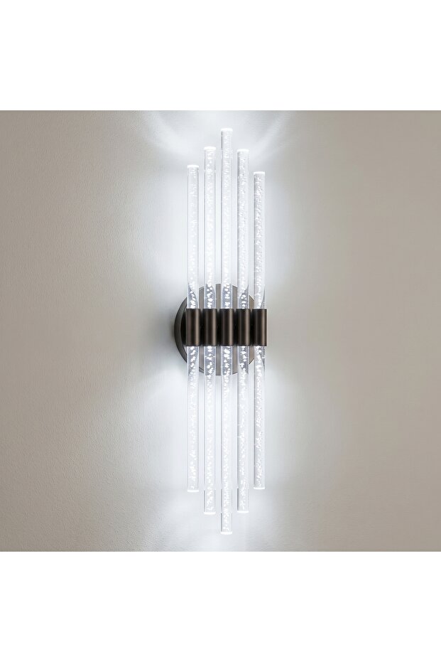 Bhbackhome Aura Large 51 cm Modern Design Led Sconce - Wall Lamp - Anthracite Case - White Led - Battery Operated