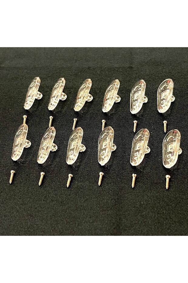 12 Pieces (6 Pairs) Screw-On Eyeglass Nose Pad Set - Transparent Silicone Eyeglass Nose Pads Including Screws
