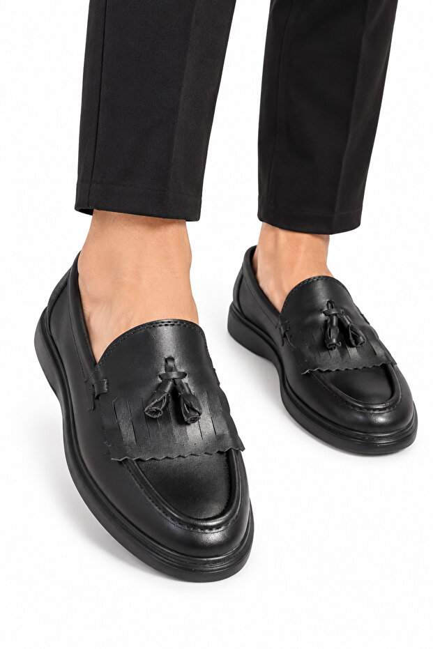 Men's Thick Sole Tasseled Thick Sole Daily Loafer Casual Shoes