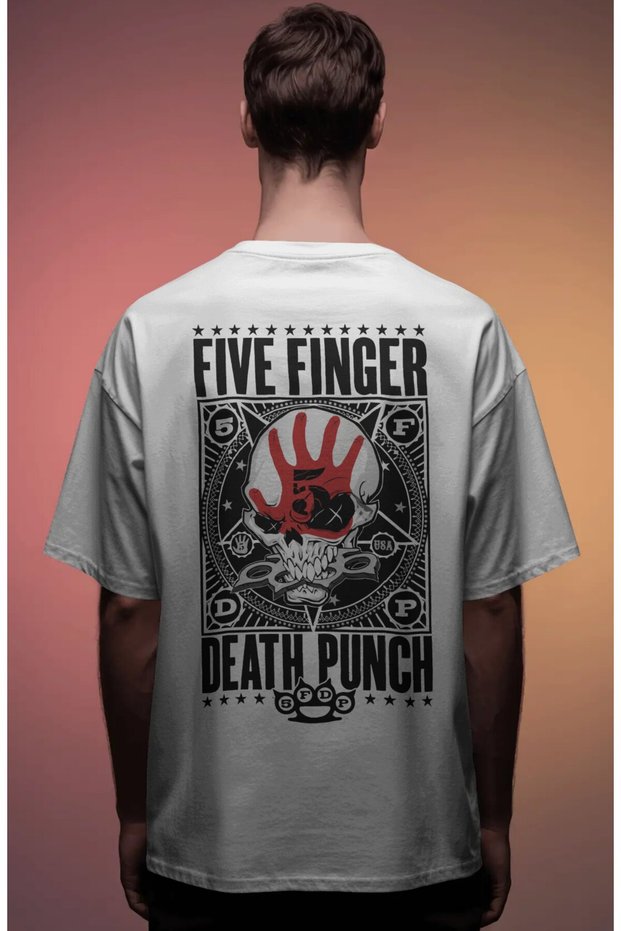 Five Finger Death Punch Rock Metal Music Band Printed Unisex Oversize Premium T-Shirt