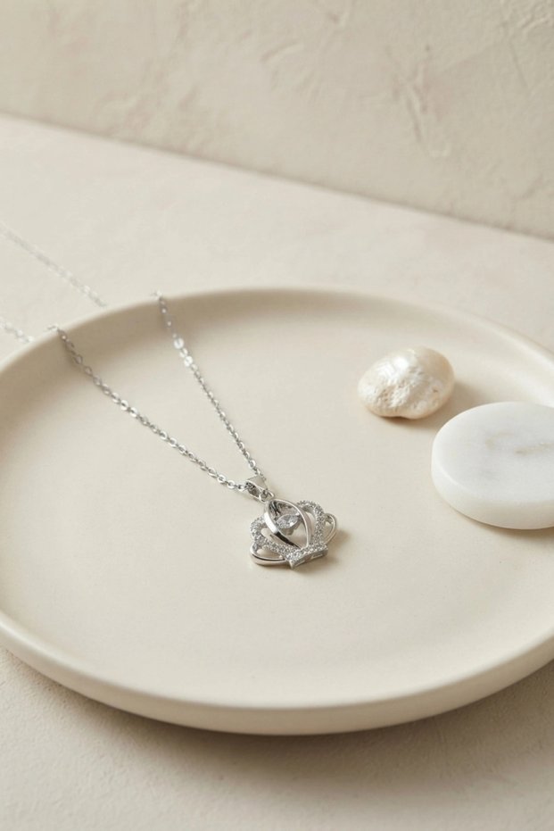 316L Steel Chain Silver Color Crown Model Necklace Tj-Bko11179