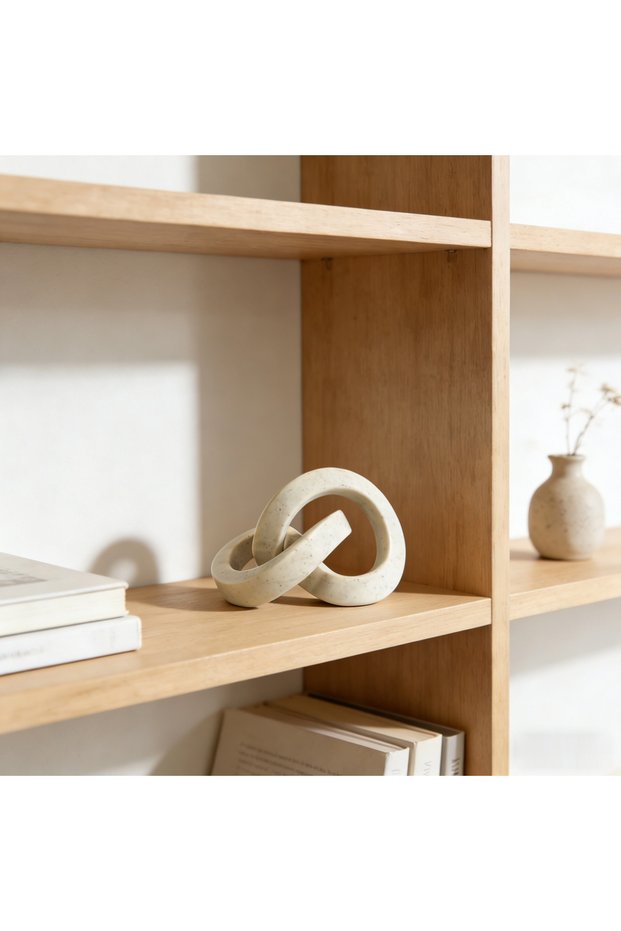 bl555 Nordic-Style Resin Artistic Knot Ornament Minimalist Home Decor Sculpture for Bedrooms, Living