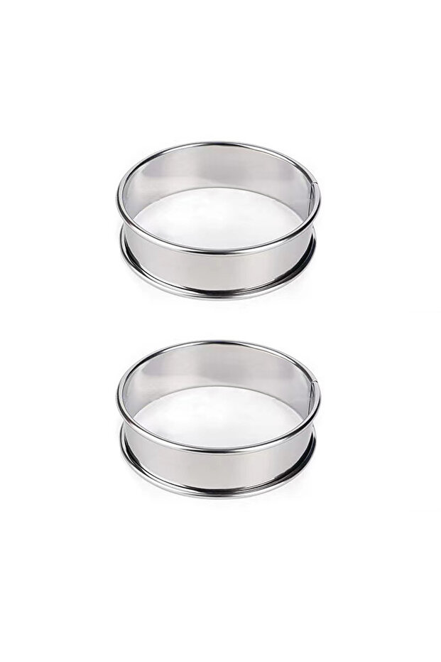 2pcs 10.5cm 6PCS Muffin Crumpet Baking Rings, Food Grade Stainless Steel Nonstick, Pastry Mold, For