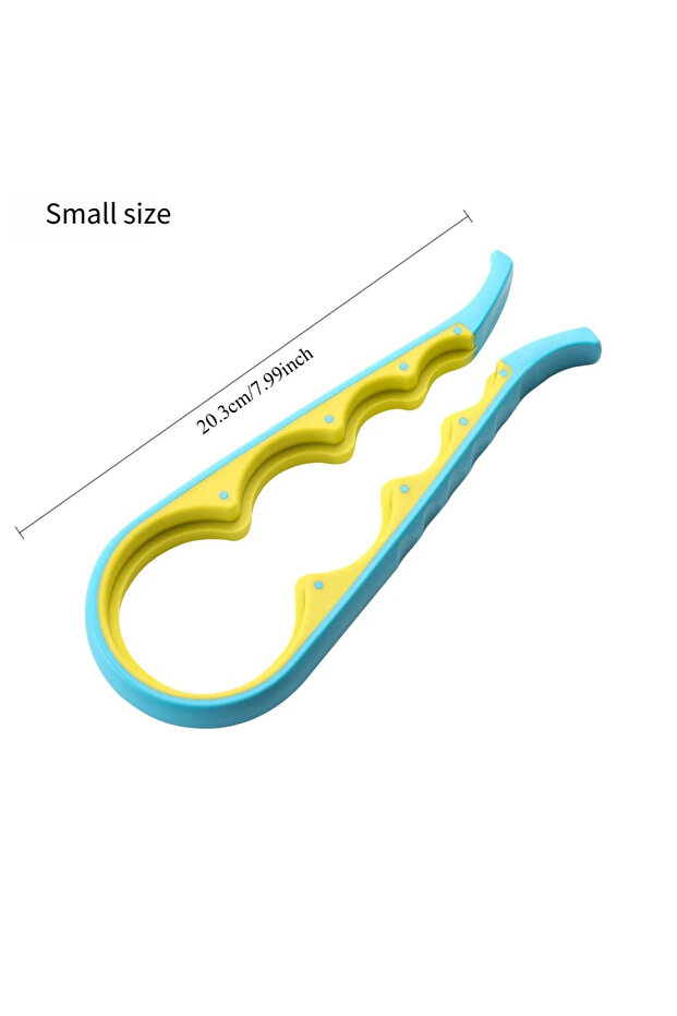 Small size blue 1PC 4-in-1 Multi-Function Non-Slip Kitchen Bottle Opener Twist Can Opener Labor-Savi
