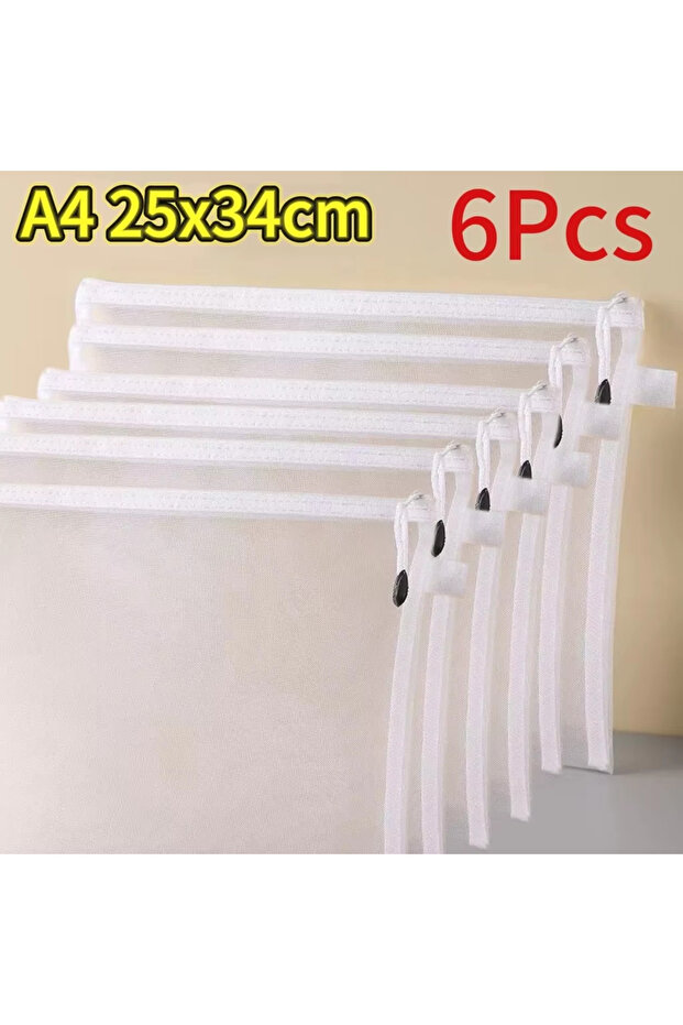 white 6pcs L New Puzzle Storage Bag Children's Building Blocks Small Toys Special Sorting Bags Trans