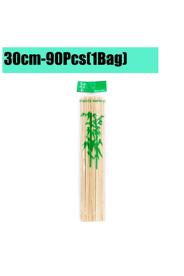 30cm-90Pcs(1Bags) 1350/90Pcs Natural BBQ Skewers Bamboo Sticks 15/20/25/30cm Disposable Fruit Sticks