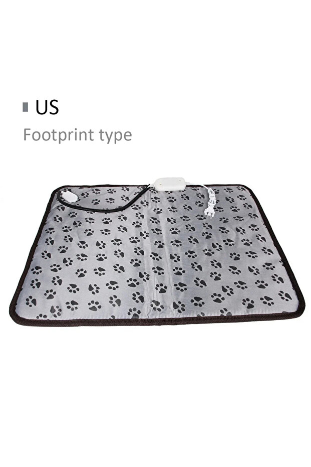 45CMX45CM Footprint pattern US Winter Pet Heating Blanket Waterproof Wearable Wear Resistant Tempera