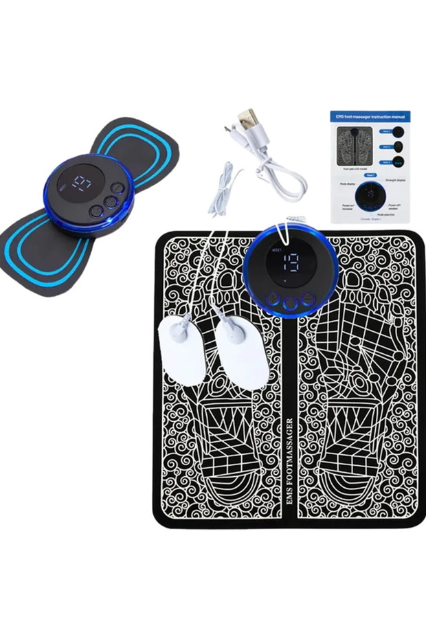H EMS Neck Massager Electric Muscle Stimulator Cervical Sticker Massage Patch Low Frequency Pulse Pa