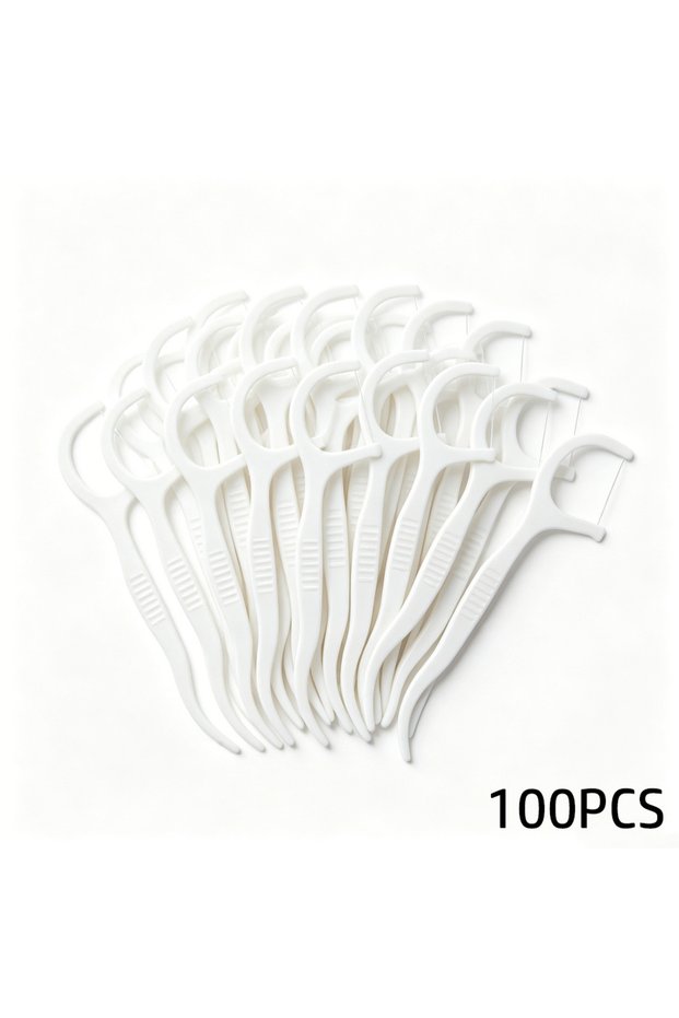 100pcs 100pcs Healthy Floss Sticks Set Deep Cleaning, Portable Disposable DailyOral Care, Travel-Fri