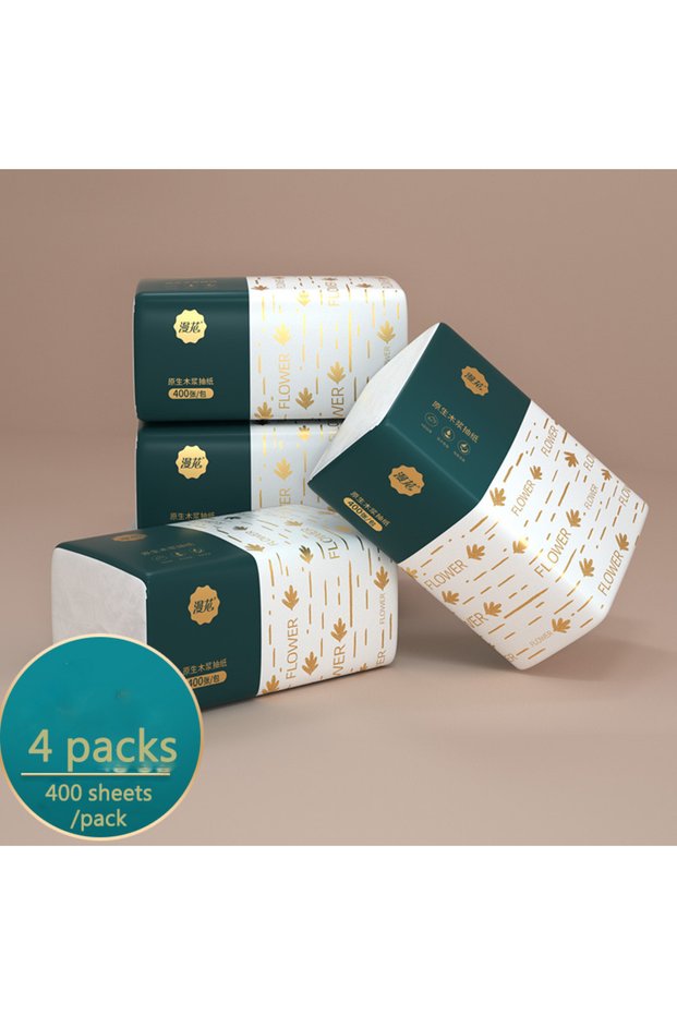 4 Packs-300sheets 30 Boxes of Paper Towels Full Box Affordable Household Toilet Paper Household Napk