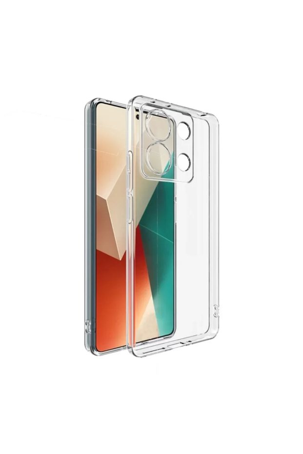 حافظة متوافقة مع هاتف Xiaomi Redmi Note 13 4G من السيليكون الشفاف الفاخر