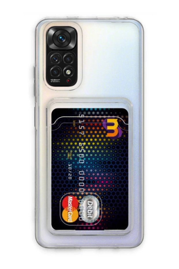 حافظة متوافقة مع هاتف Xiaomi Redmi Note 11 مصنوعة من السيليكون الشفاف - شفاف