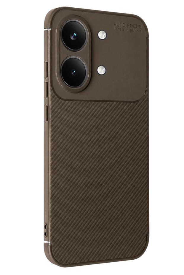Xiaomi Poco X8 Pro Max Compatible Auto Focus Carbon Cover - Brown
