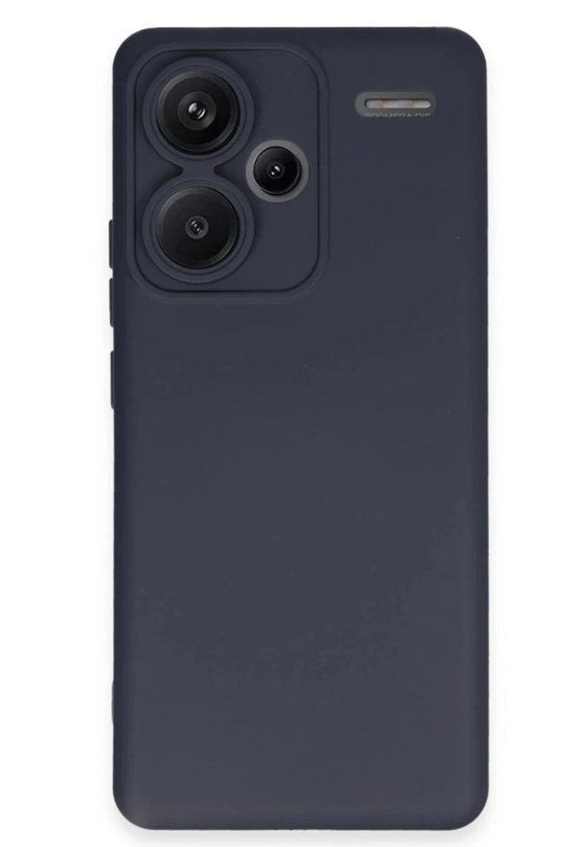 حافظة متوافقة مع هاتف Xiaomi Redmi Note 13 Pro Plus، مصنوعة من السيليكون المخملي الداخلي - أزرق داكن
