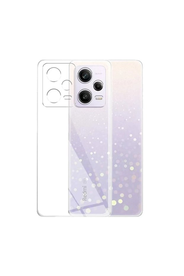 حافظة متوافقة مع هاتف Xiaomi Redmi Note 12 5G من السيليكون الشفاف الفاخر