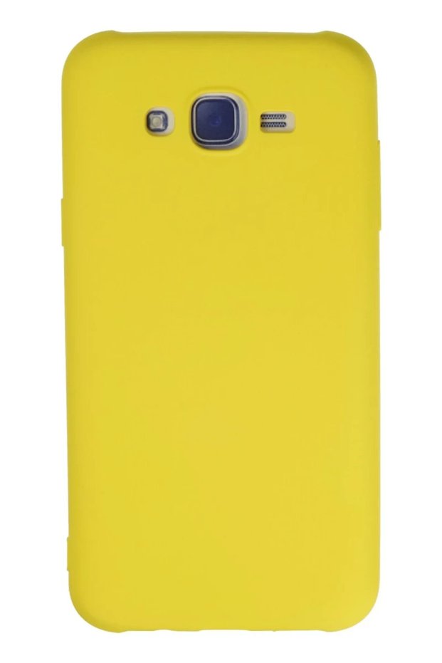 Samsung Galaxy J7 Compatible Case Nano Velvet Silicone - Yellow