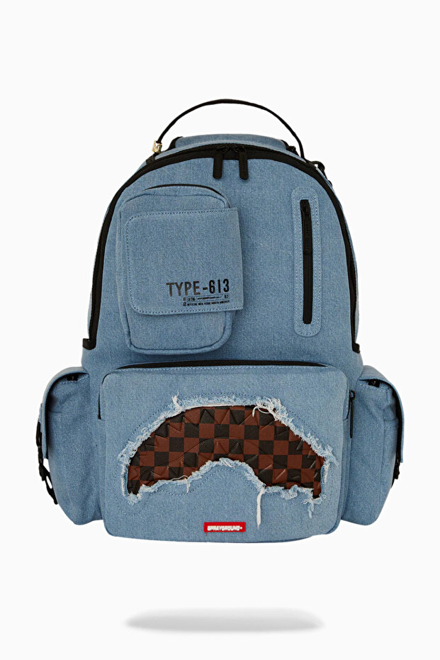 Denim Shark Bite Spec Ops Dlx Backpack, Luxury Denim Backpack