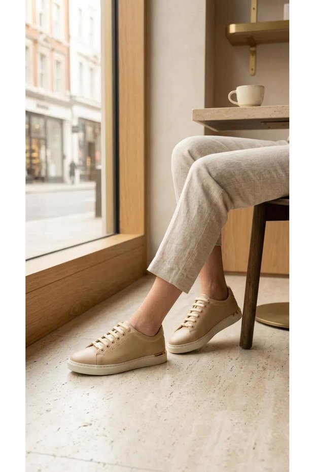 One Air 7130 Cream Casual Shoes