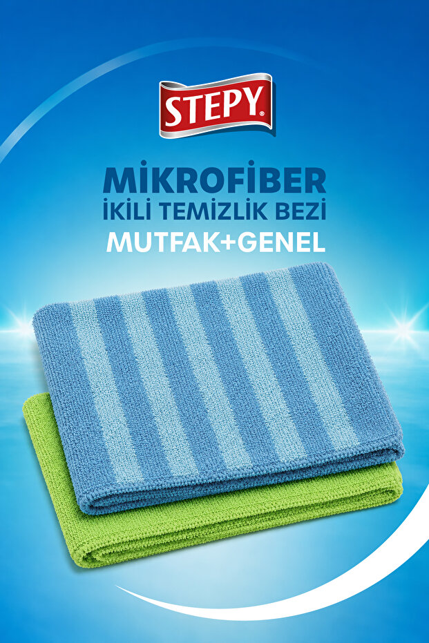 Microfiber Mutfak Bezi + Microfiber Temizlik Bezi