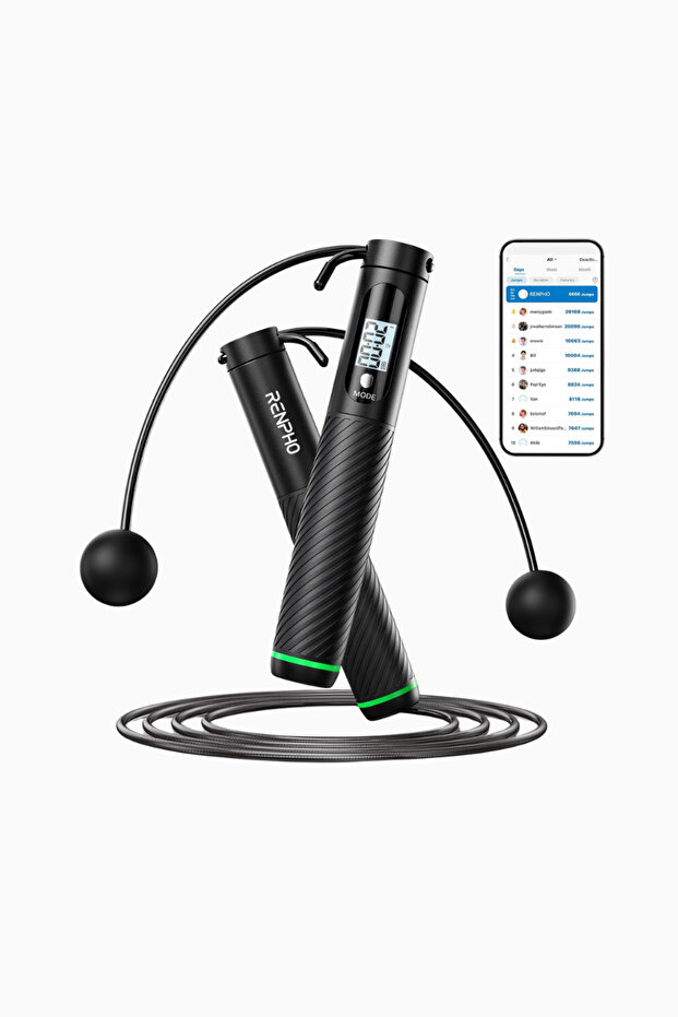 Smart Wireless Jump Rope, with Lcd Display, Adjustable, 3 Modes