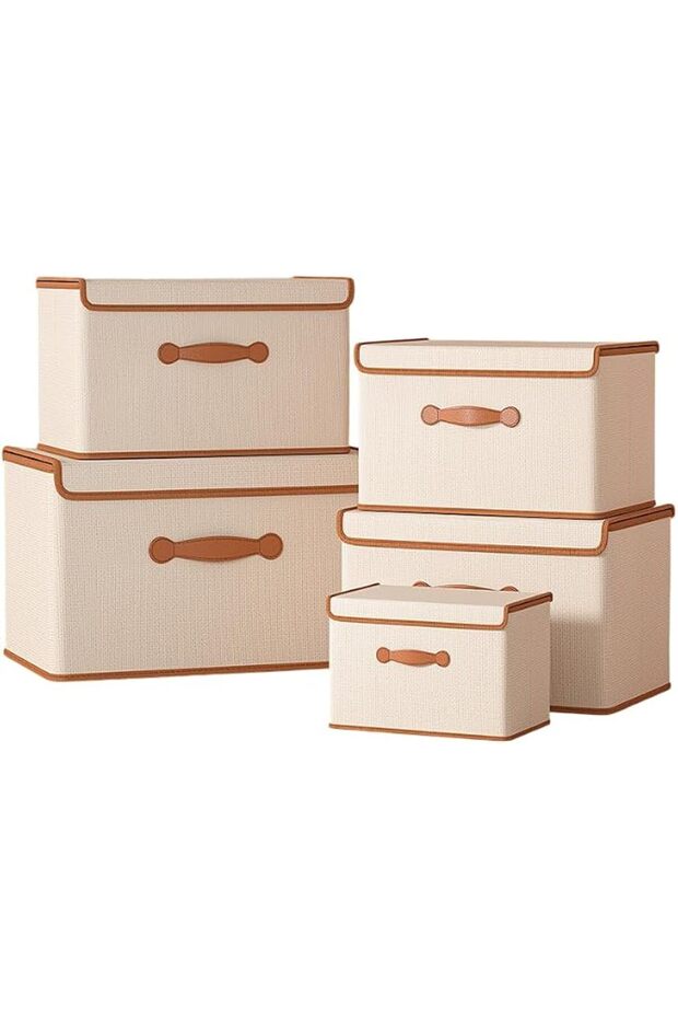 Storage Box with Lid & Handle, Foldable, Premium Quality (66 Liters)