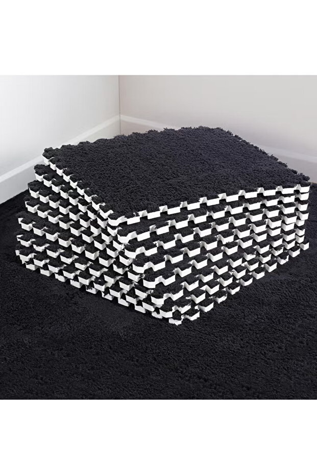 12Pcs Interlocking Foam Mats, Fluffy Carpet Tiles, Plush Area Rug, Square Splicing Floor Tiles, Soft Playmat Puzzle Floor Mat for Play Room, 30*30*1cm