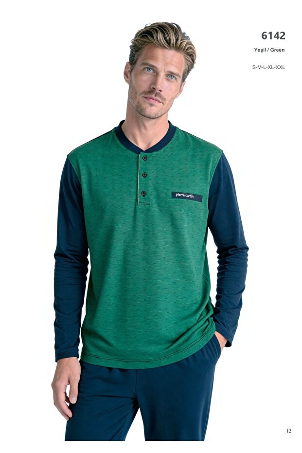 Men's Cotton Boxed Jacquard Pajama Set 6142
