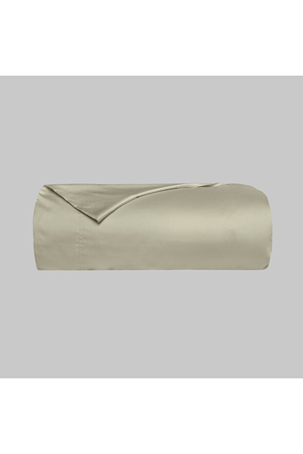 Monochrome Satin Double Natural Beige Single Duvet Cover