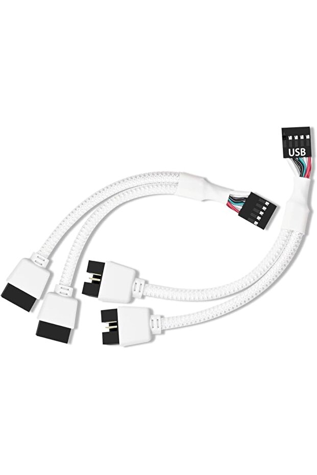 قطعتان من كابل تمديد USB 2.0 إلى منفذين 9 دبابيس للوحة الأم، مقسم رأس USB، كابل تمديد للرؤوس الطرفية لـ CP