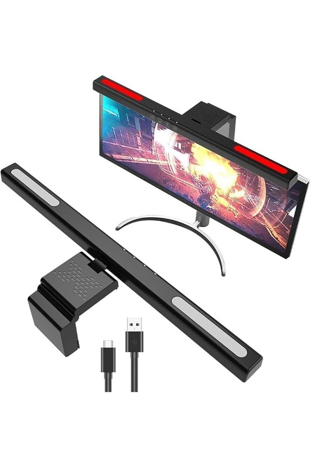 Monitor Light Bar for Computer with RGB Backlight, Adjustable Brightness & 3 Color Temperature Modes
