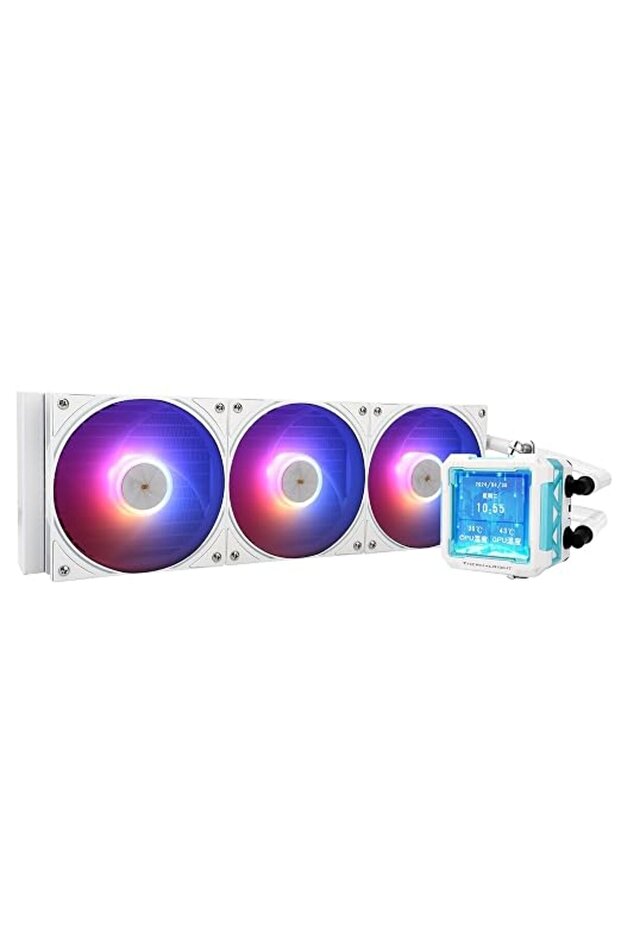 مبرد وحدة المعالجة المركزية FW PRO 360 ARGB أبيض اللون، مع شاشة IPS LCD بدقة 320 * 320، متوافق مع AM5 و I