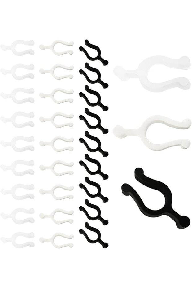 30 Pcs Leakproof Cosmetic Dispenser Pump Lock Clips, Durable PP Material Locking Clamps for Lotion,