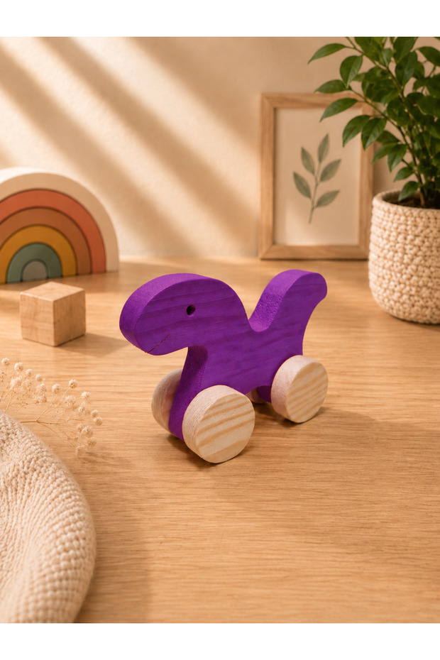 Wooden Honey Toy Dino Natural Handmade Toy
