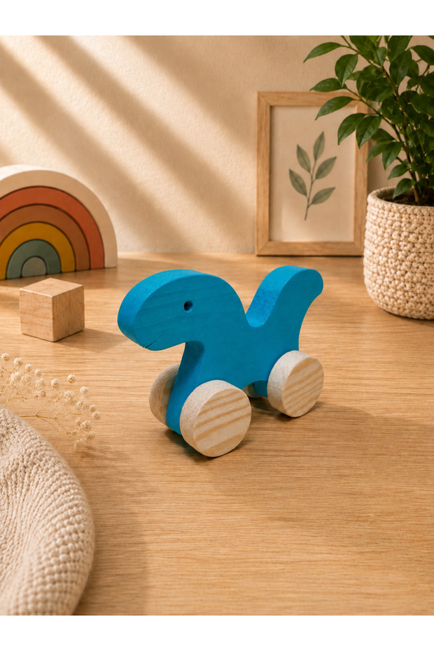 Wooden Honey Toy Dino Natural Handmade Toy