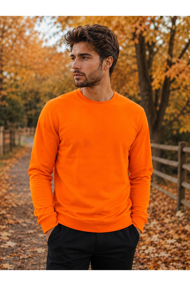 Men's Basic Crew Neck Sweatshirt