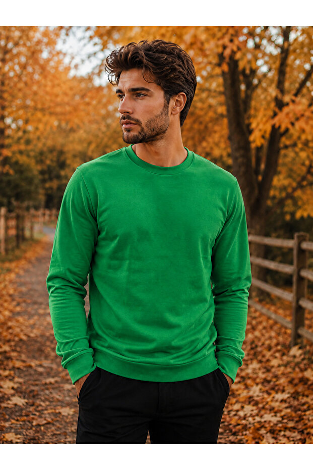 Men's Basic Crew Neck Sweatshirt