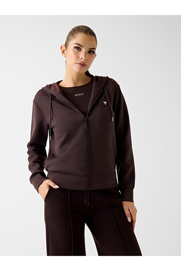 Olympe Regular Fit Hooded Zippered Women's Sweat V4Yq06Kcay2 Sweat V4Yq06 Kcay2 A10K