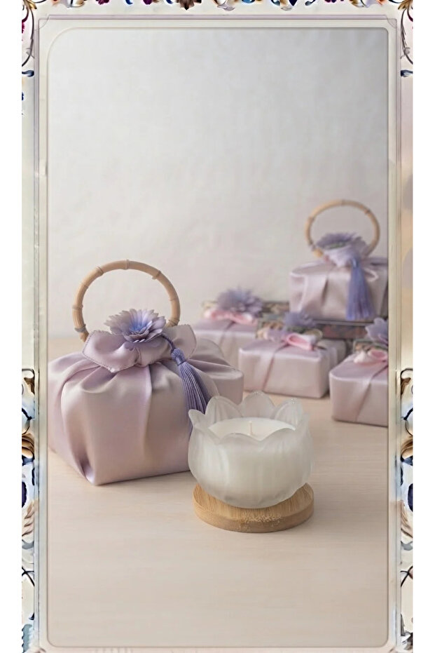 Candle with Silk Packaging 6 Pieces