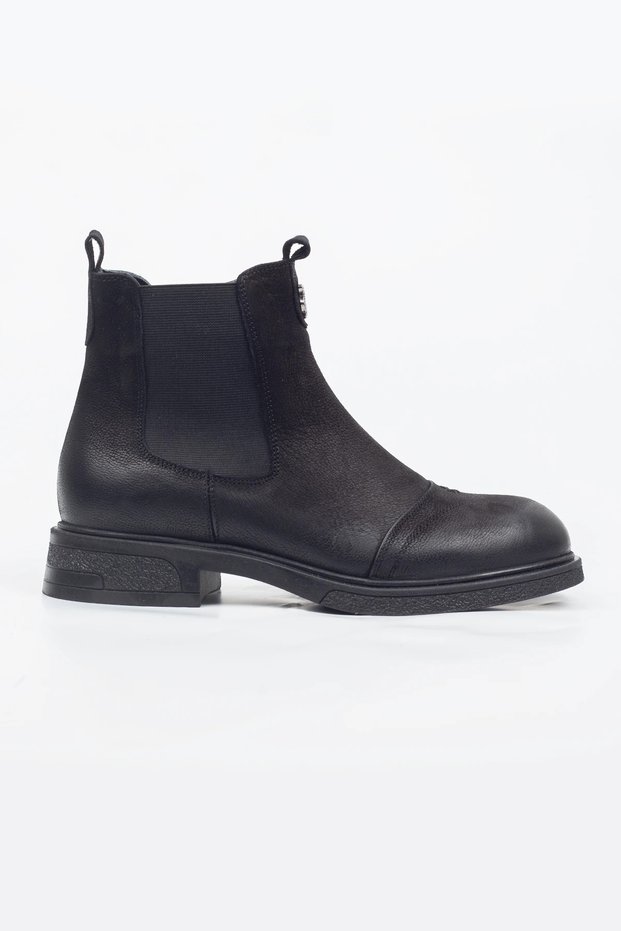Venüs Genuine Leather Casual Boots with Elastic Sides