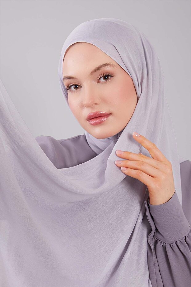 Lilac Viscose Modal Plain Shawl